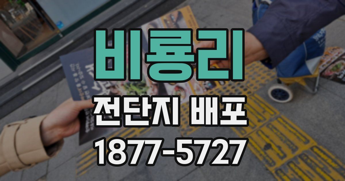 비룡리 전단지 배포