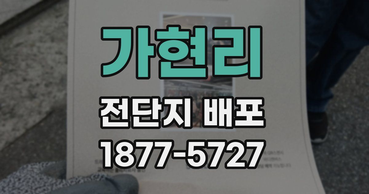 가현리 전단지 배포
