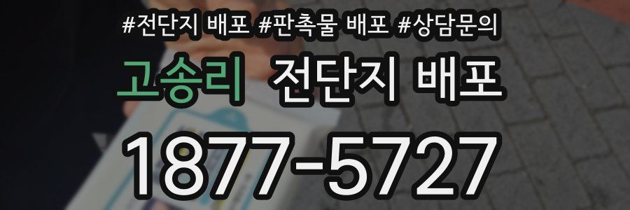 고송리 전단지 배포
