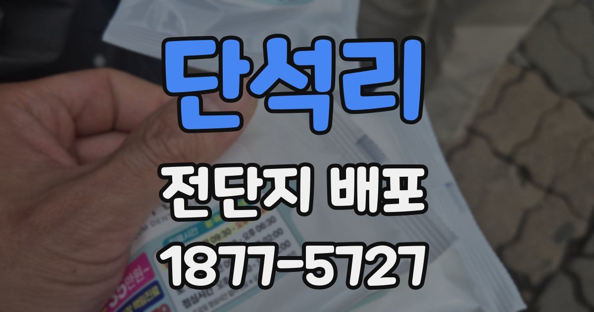 단석리 전단지 배포