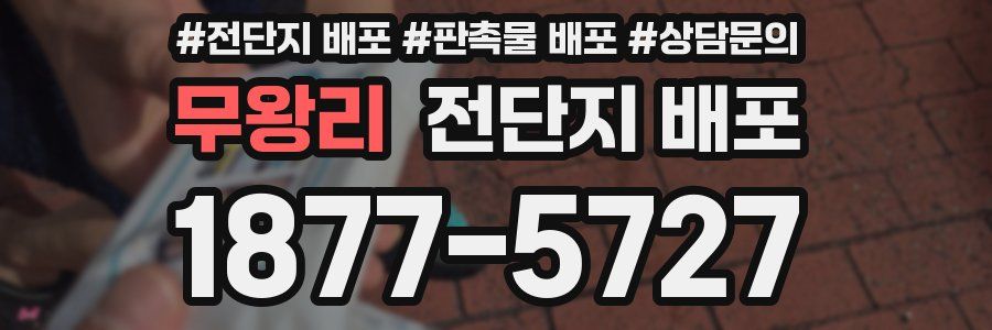 무왕리 전단지 배포