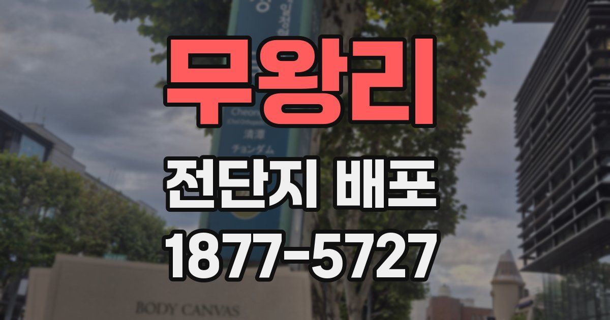 무왕리 전단지 배포