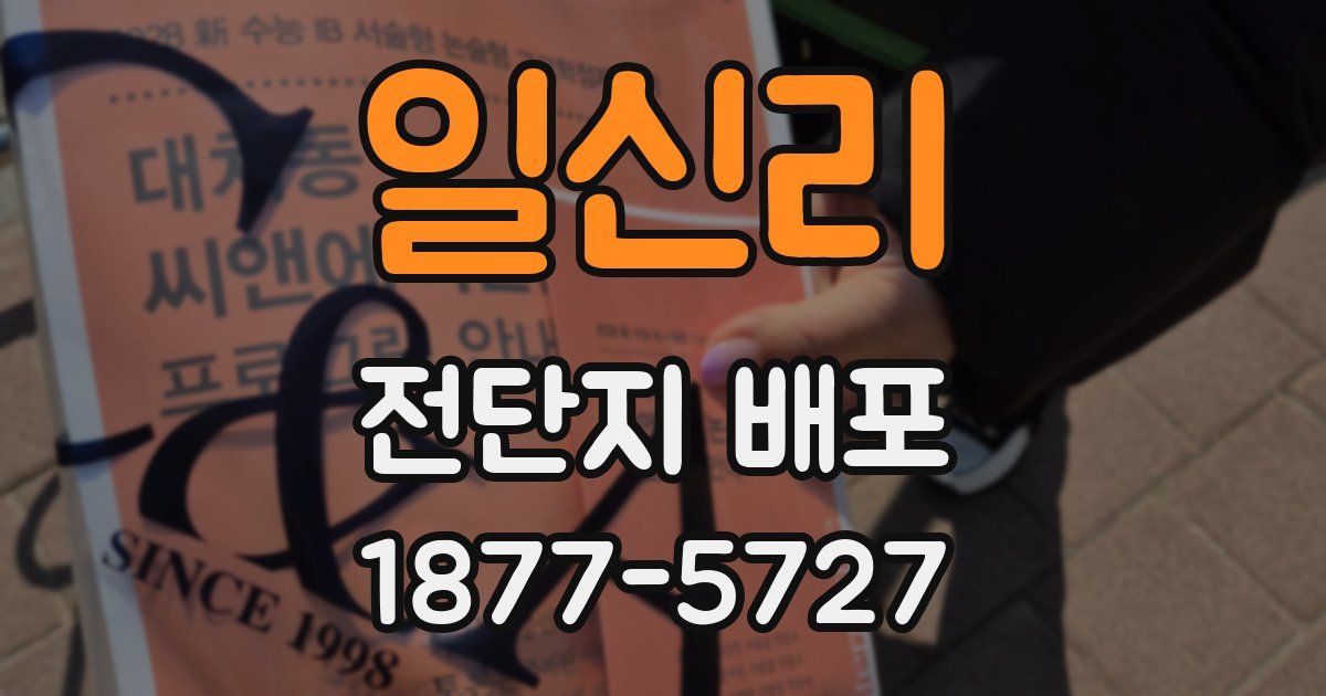 일신리 전단지 배포