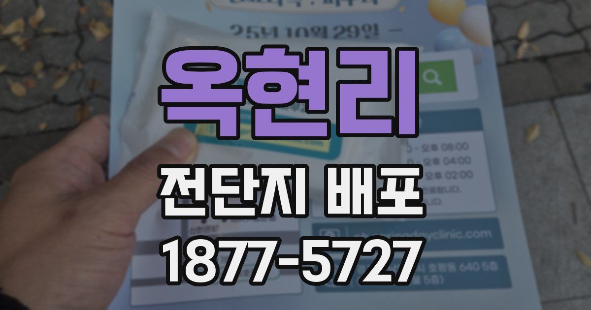 옥현리 전단지 배포