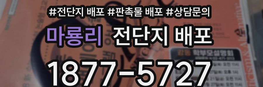 마룡리 전단지 배포