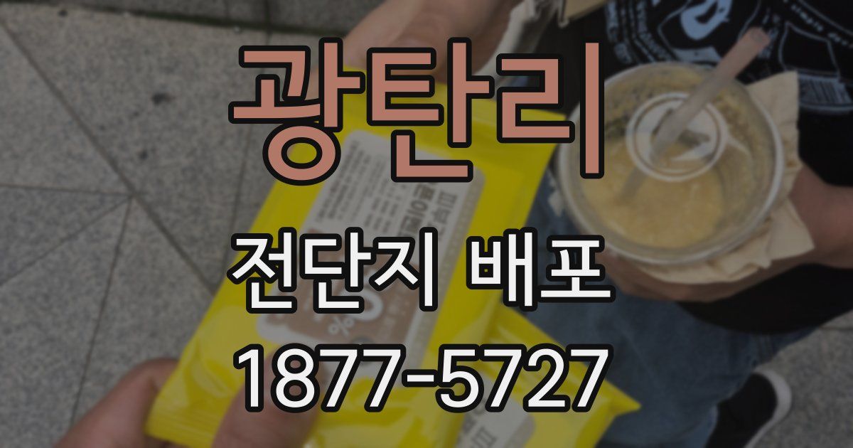 광탄리 전단지 배포
