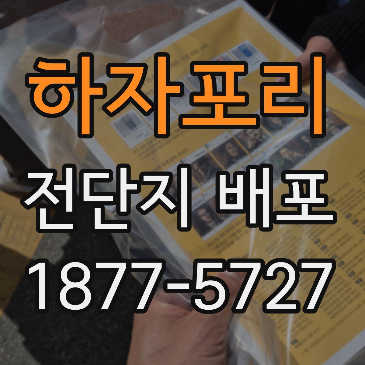 하자포리 전단지 배포