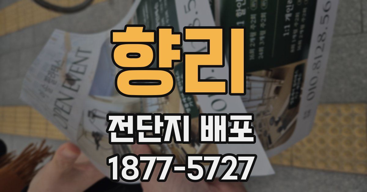 향리 전단지 배포