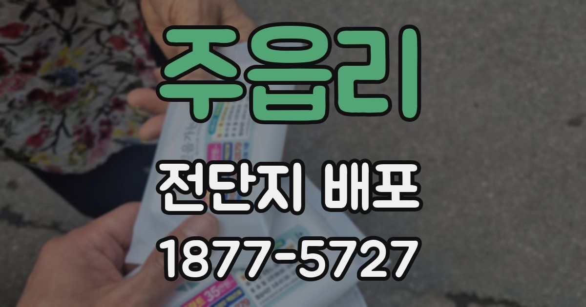 주읍리 전단지 배포