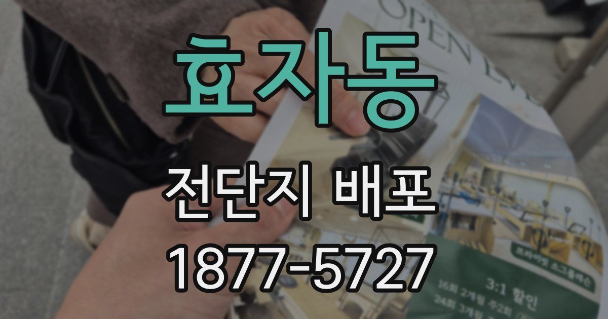 효자동 전단지 배포