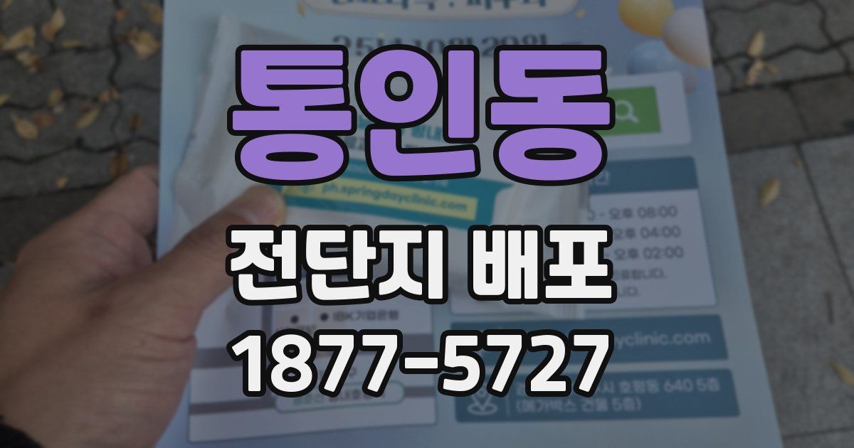 통인동 전단지 배포