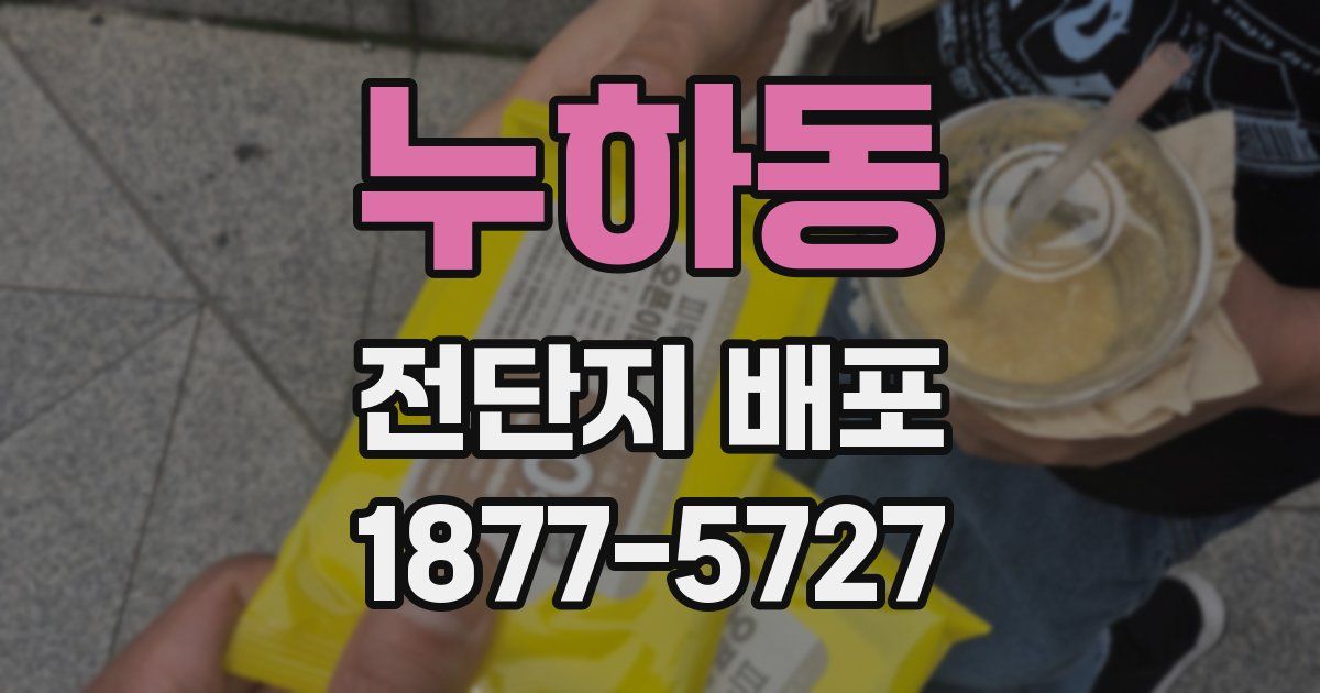 누하동 전단지 배포