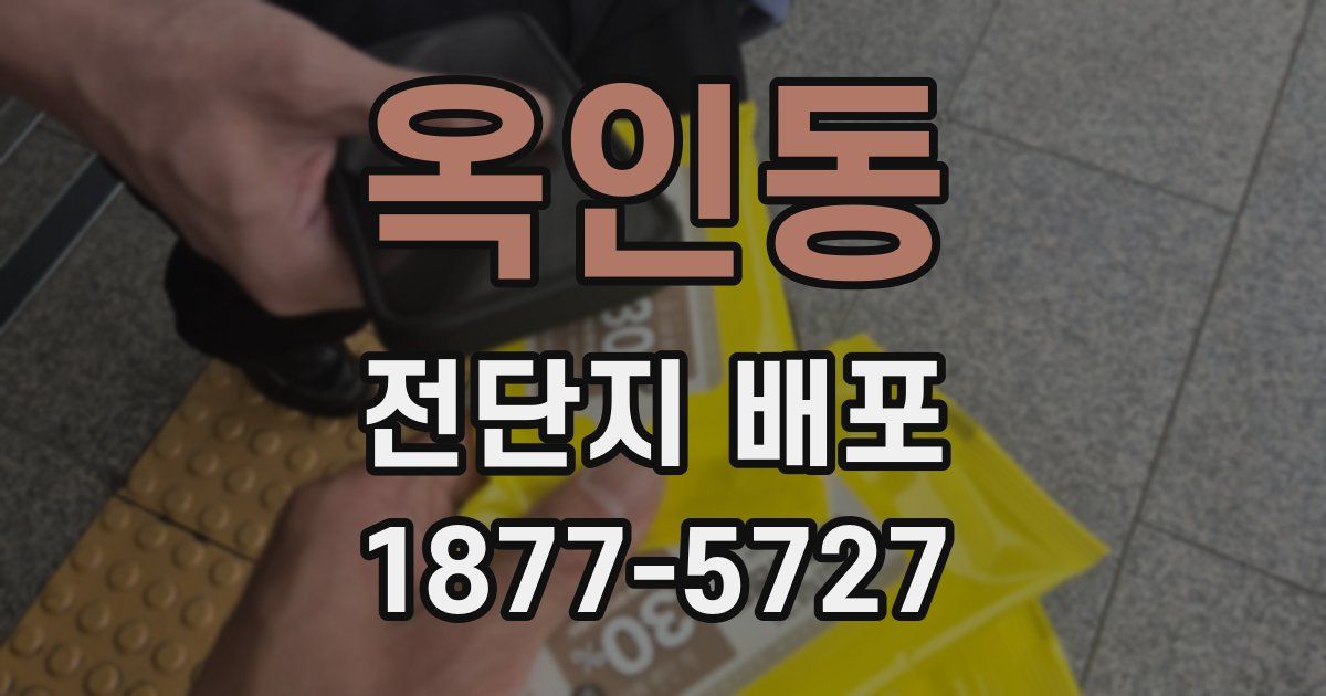 옥인동 전단지 배포