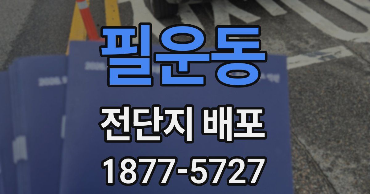 필운동 전단지 배포