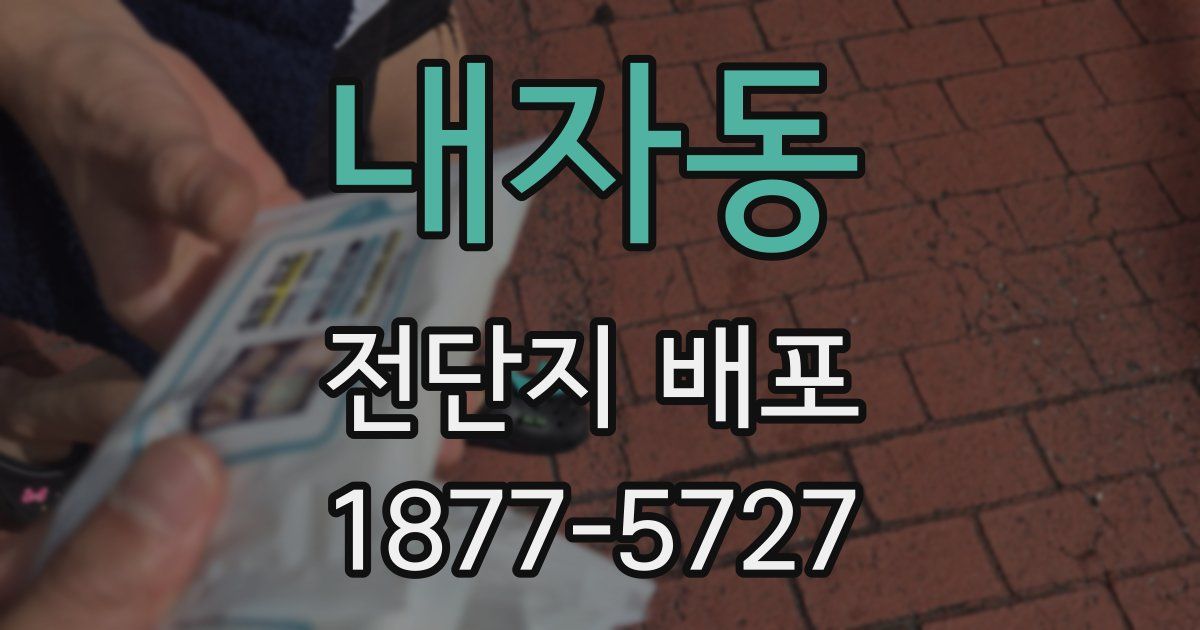 내자동 전단지 배포