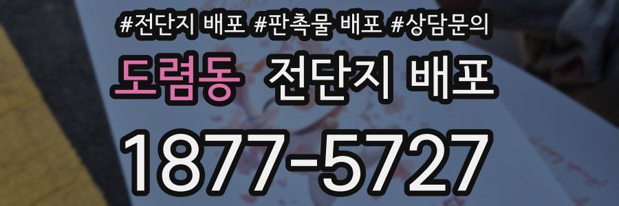 도렴동 전단지 배포
