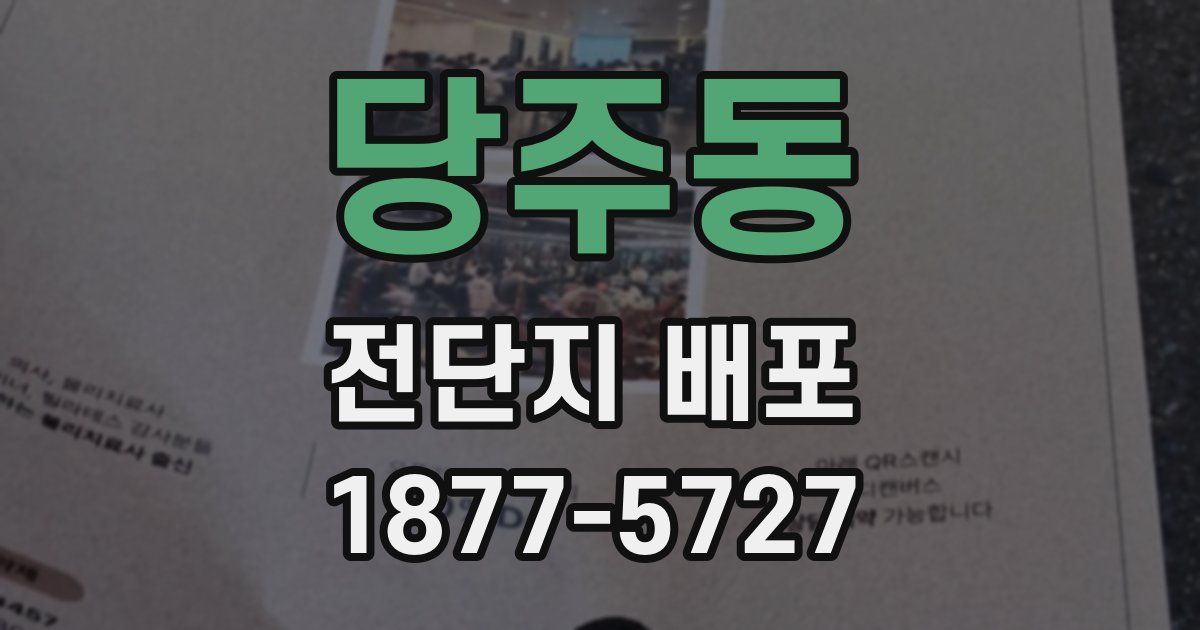 당주동 전단지 배포