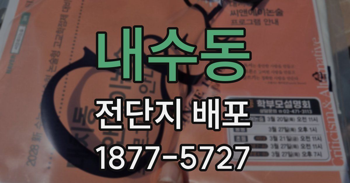 내수동 전단지 배포