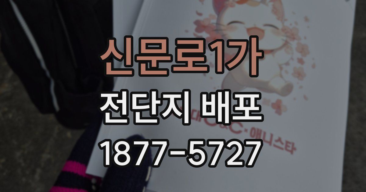 신문로1가 전단지 배포