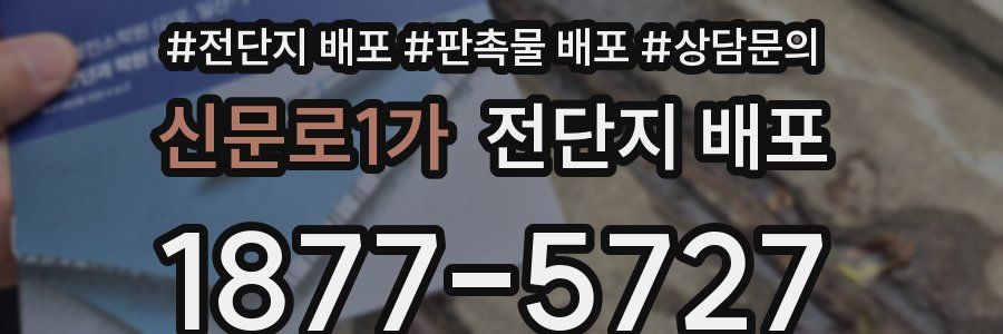 신문로1가 전단지 배포