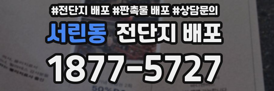 서린동 전단지 배포