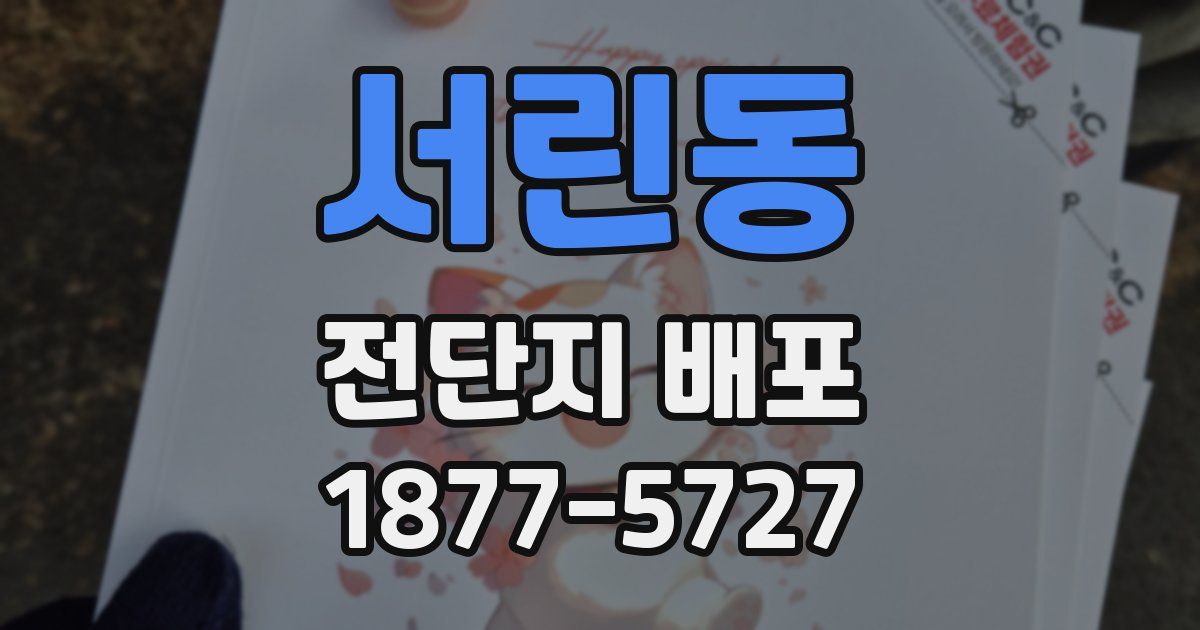서린동 전단지 배포