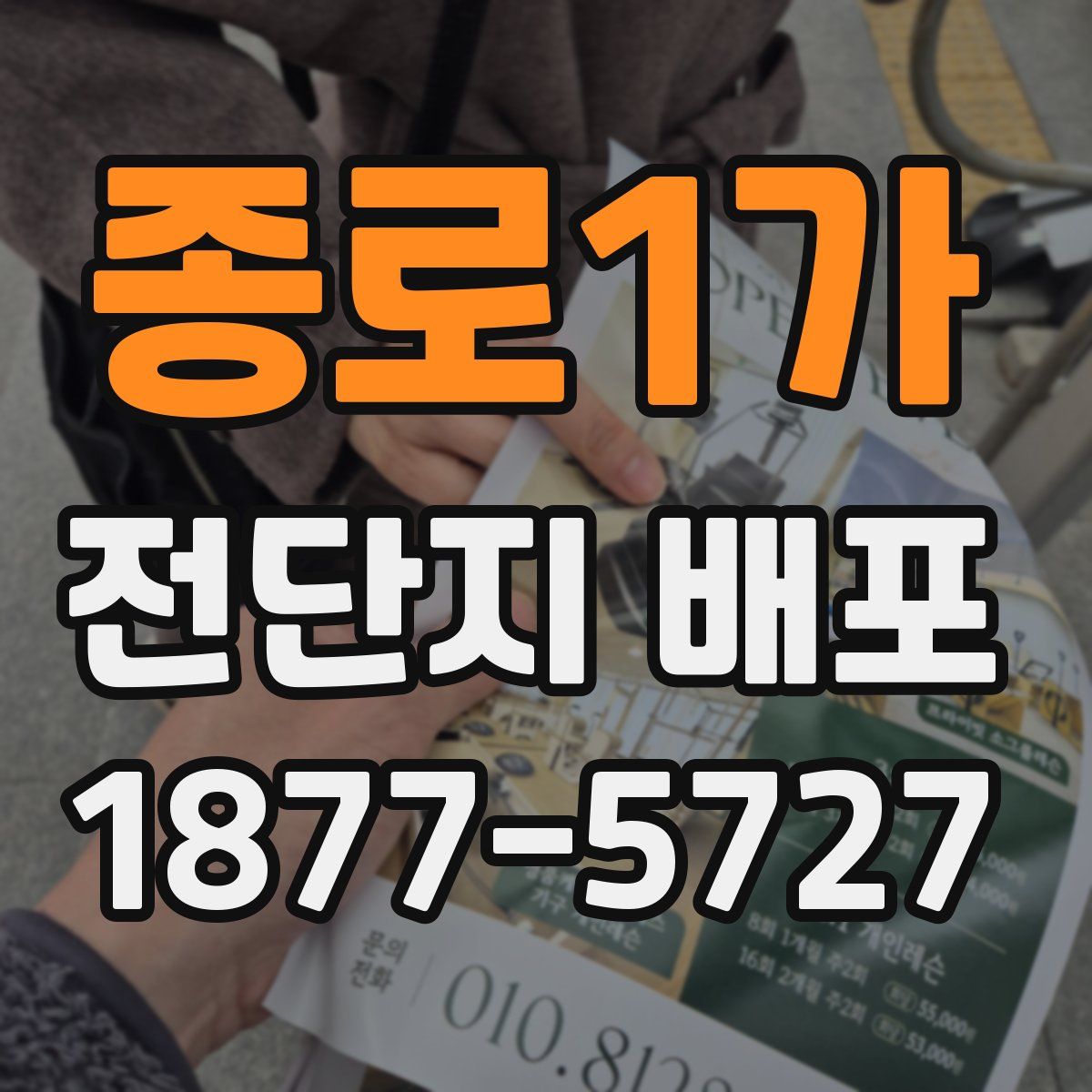 종로1가 전단지 배포