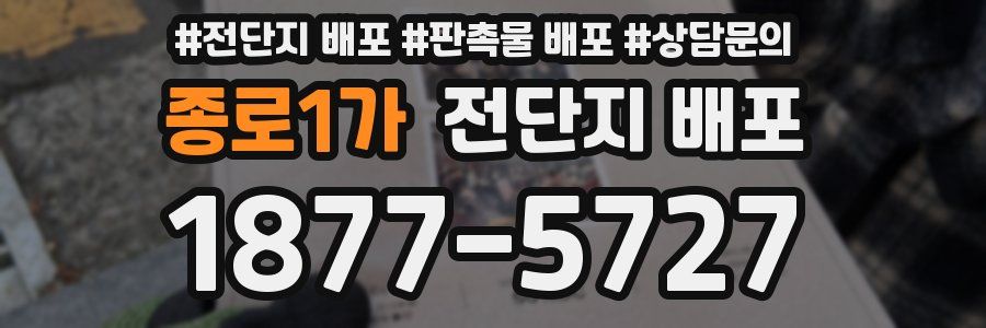 종로1가 전단지 배포