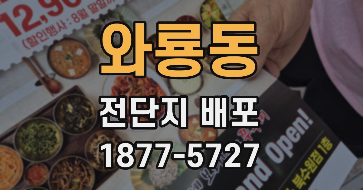 와룡동 전단지 배포