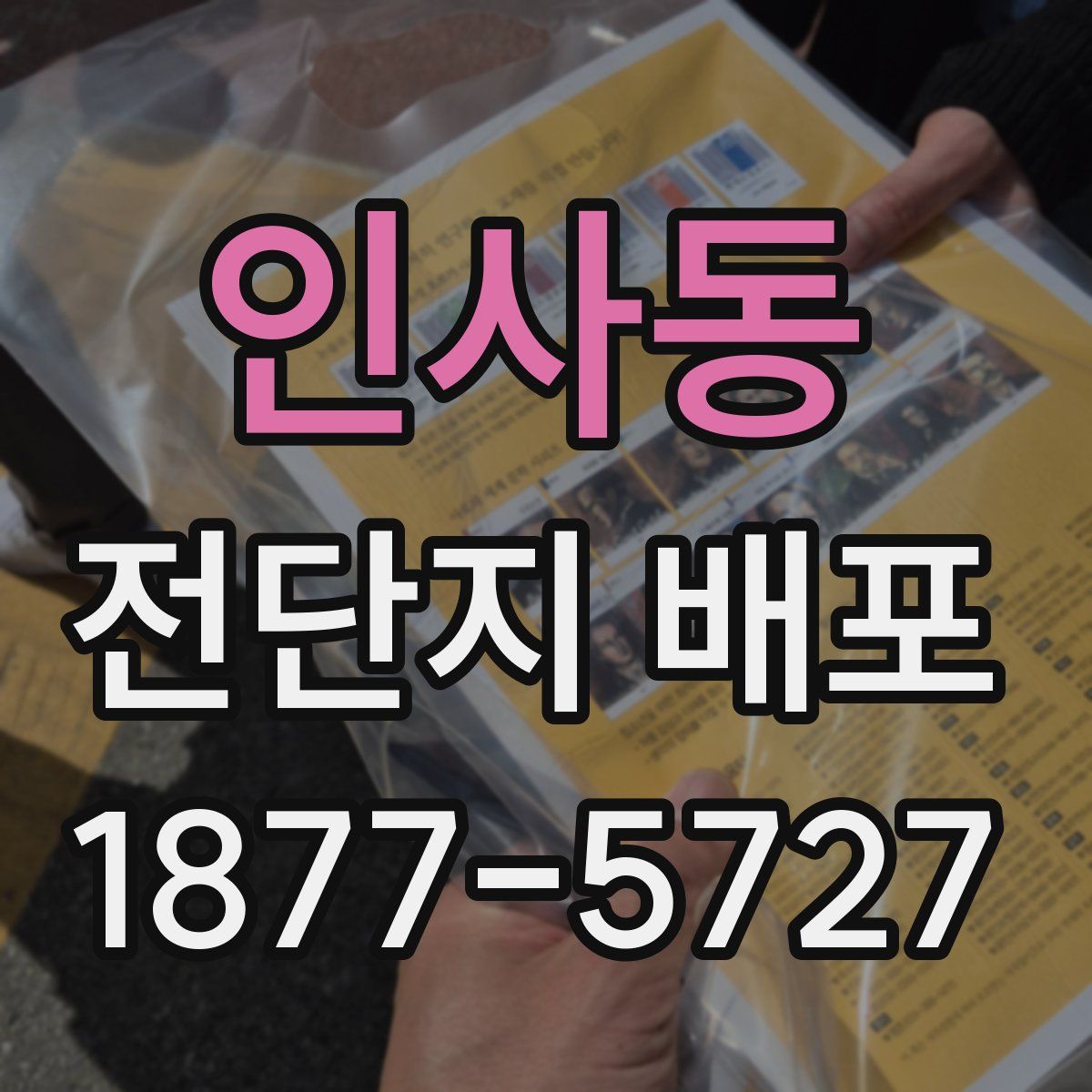 인사동 전단지 배포