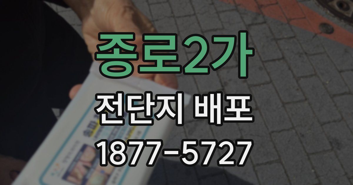 종로2가 전단지 배포
