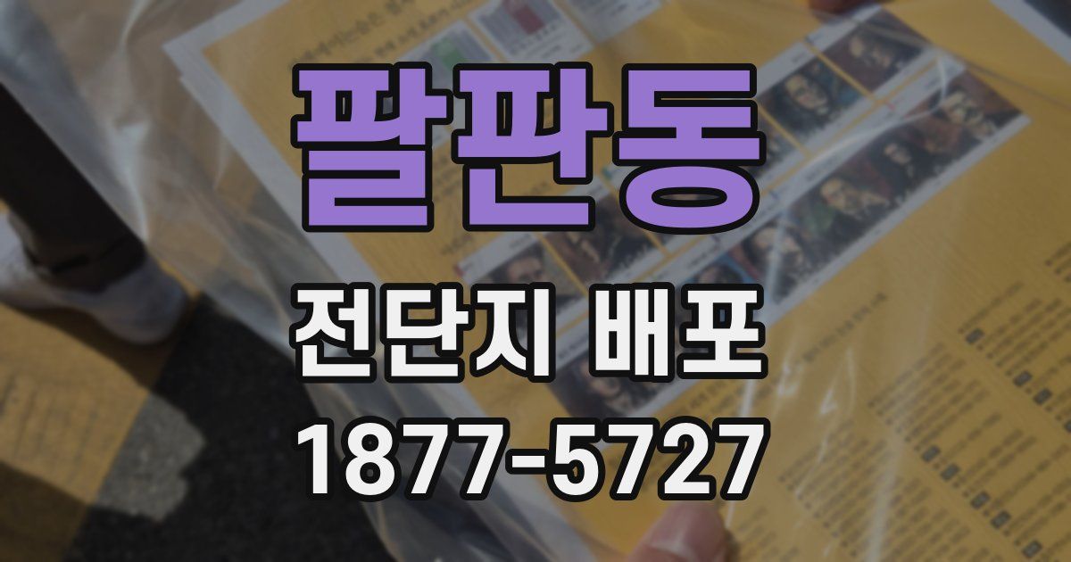 팔판동 전단지 배포