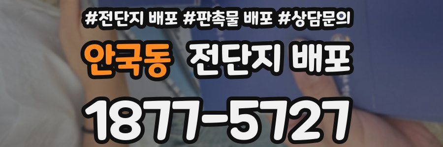 안국동 전단지 배포