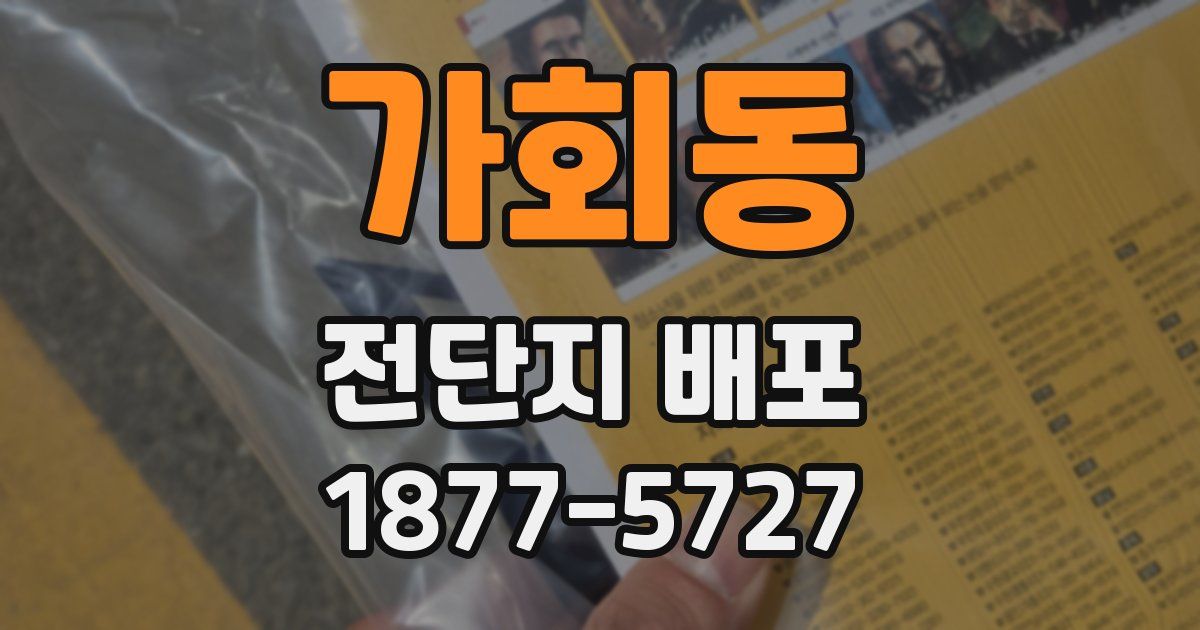 가회동 전단지 배포