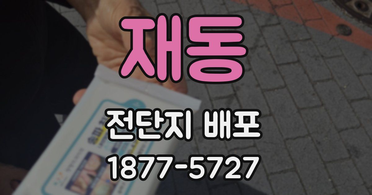 재동 전단지 배포