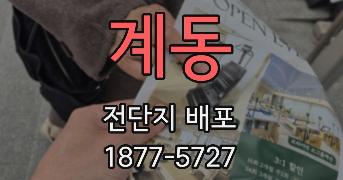 계동 전단지 배포