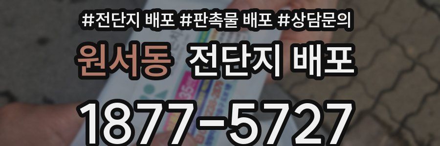 원서동 전단지 배포