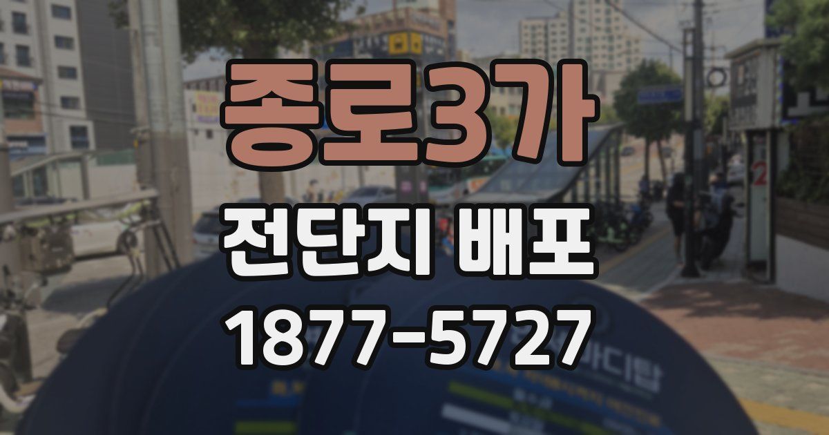 종로3가 전단지 배포