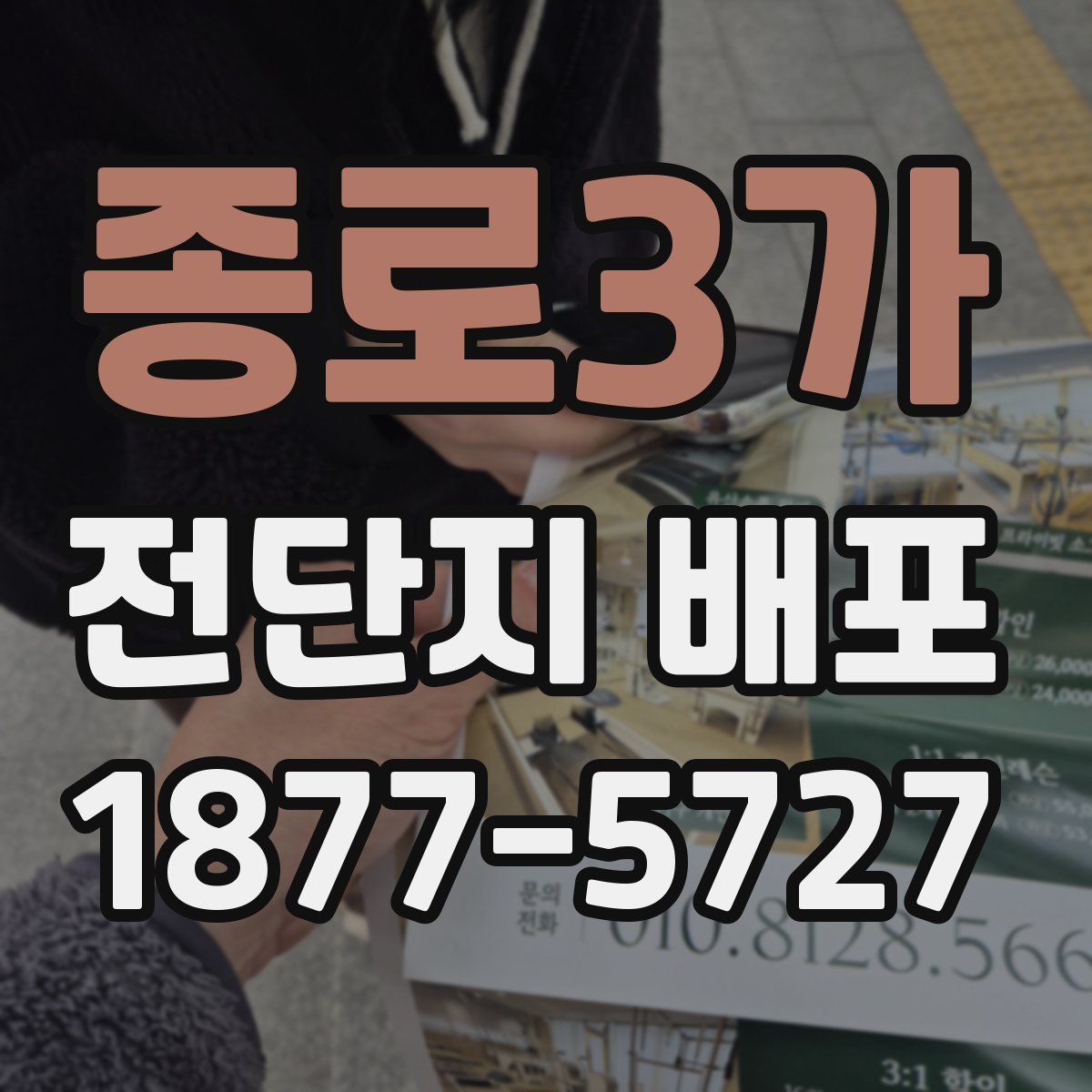 종로3가 전단지 배포