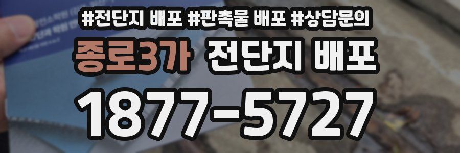 종로3가 전단지 배포