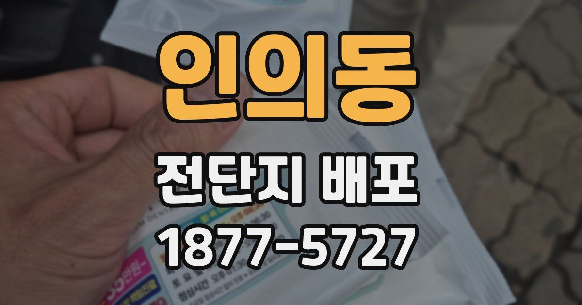 인의동 전단지 배포