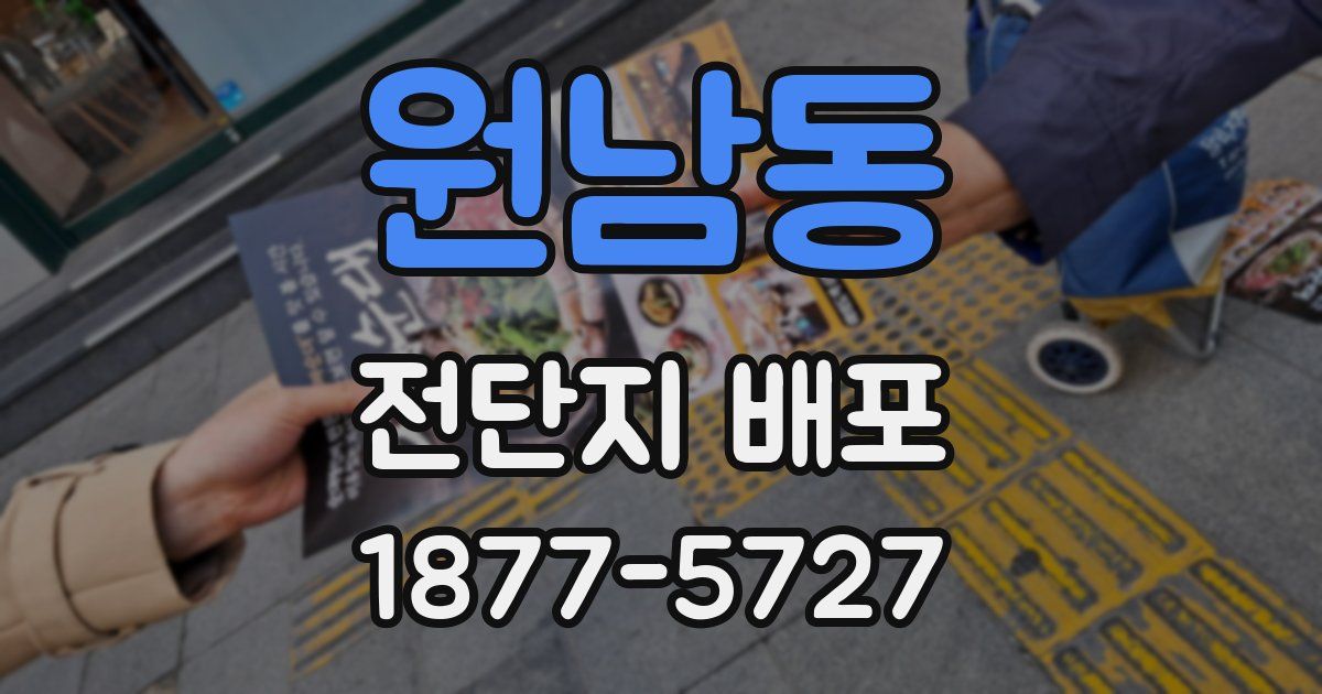 원남동 전단지 배포