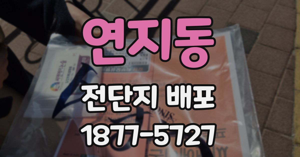 연지동 전단지 배포