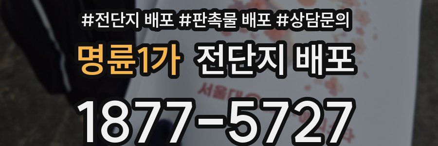 명륜1가 전단지 배포