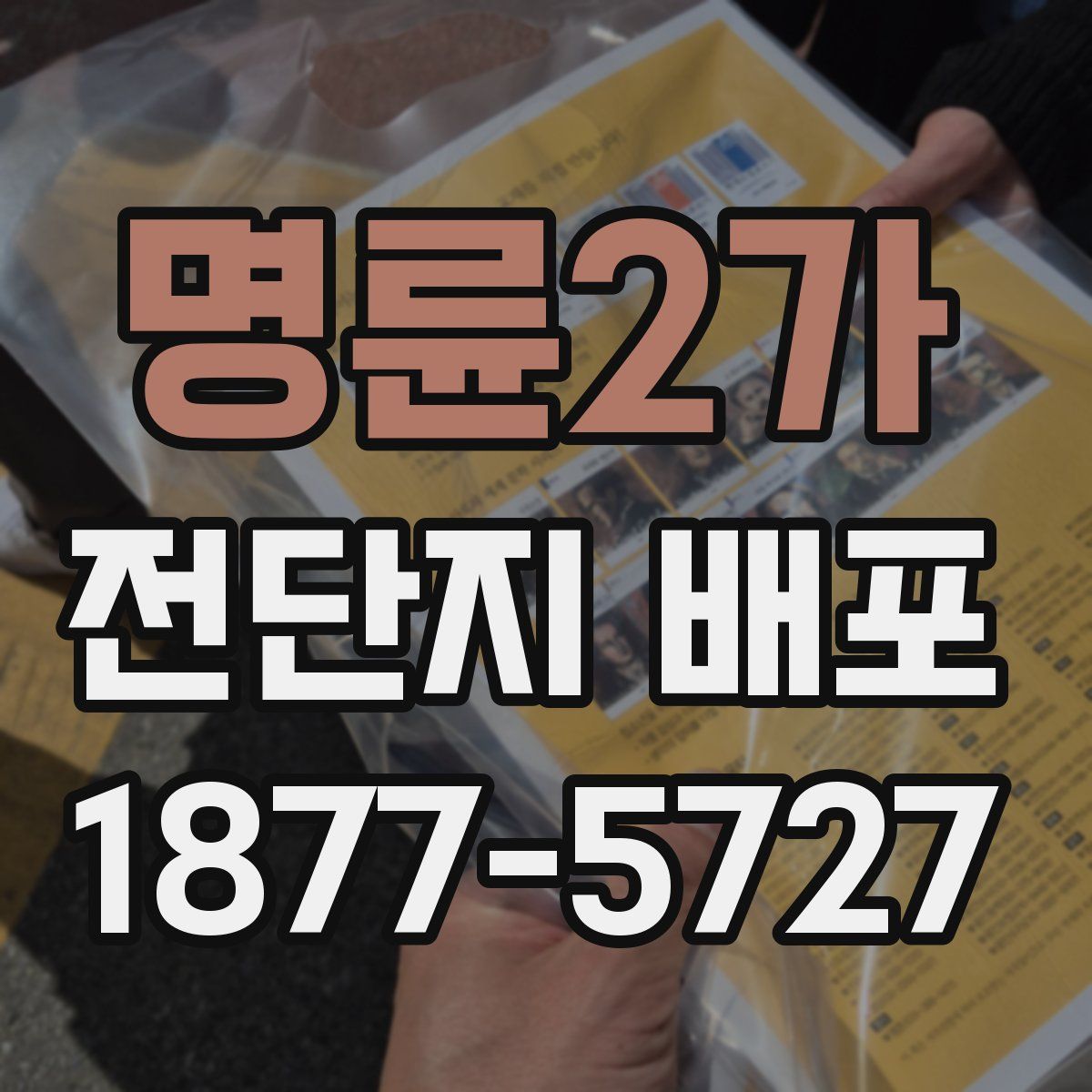 명륜2가 전단지 배포