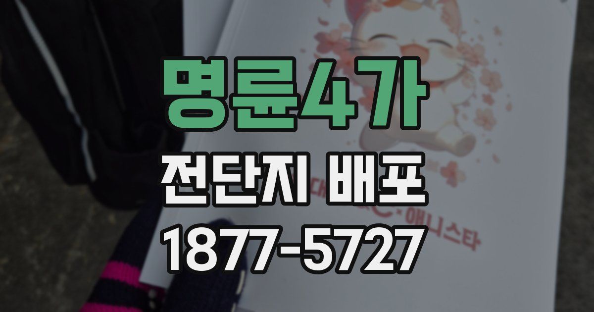 명륜4가 전단지 배포