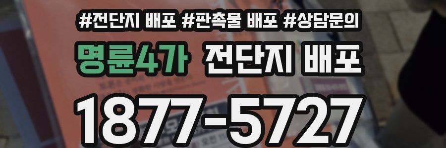 명륜4가 전단지 배포