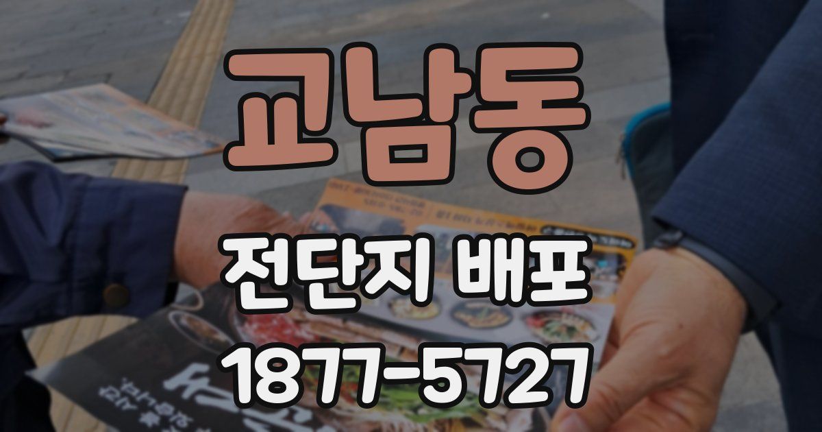 교남동 전단지 배포