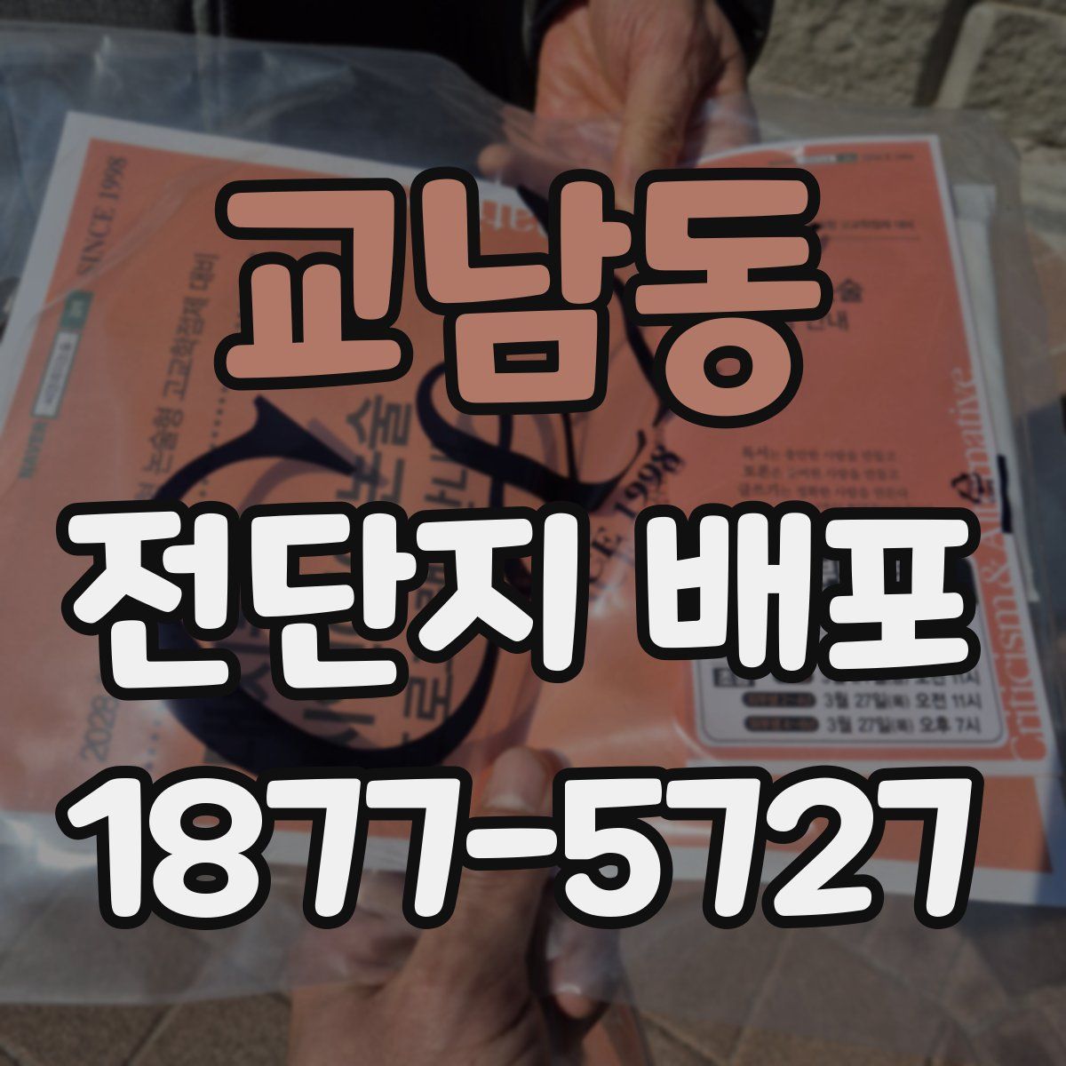 교남동 전단지 배포