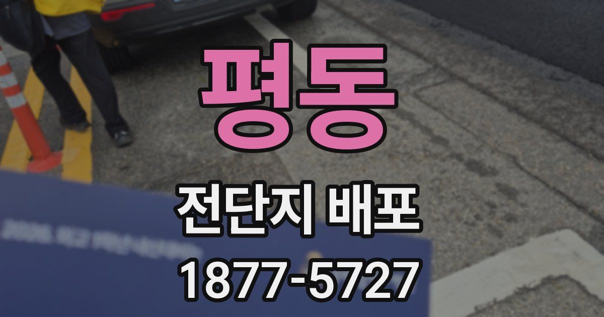 평동 전단지 배포